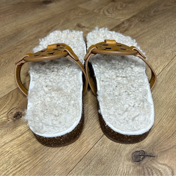 NWOT Tory Burch Miller cloud shearling in cognac - Size 5.5 - Picture 7 of 10